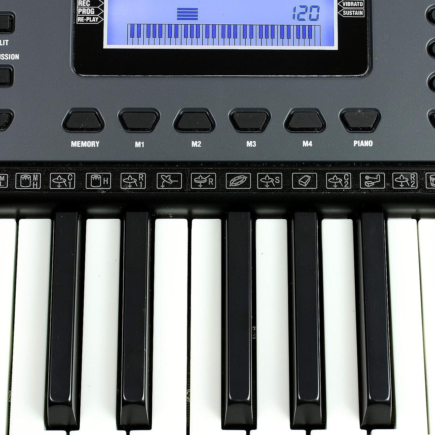 Keyboard RockJam RJ461 mit 61 Tasten Piano Pitch Bend Schwarz