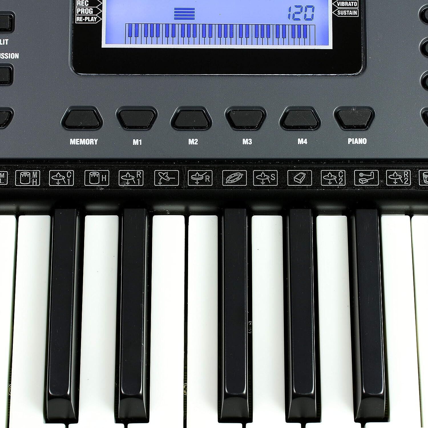 Keyboard RockJam RJ461 mit 61 Tasten Piano Pitch Bend Schwarz