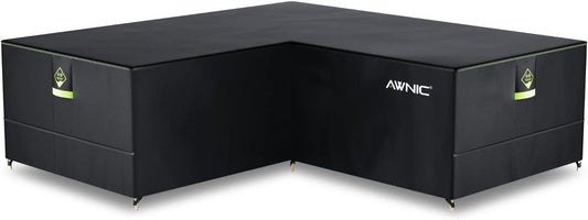 Awnic Abdeckung für Lounge Sofa L-Form Outdoor Rattansofa Abdeckung Schutzhülle
