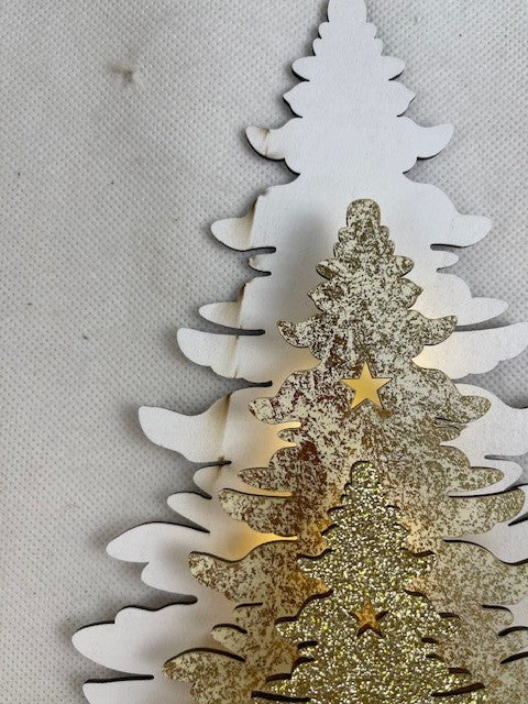 LED-Tanne "Wintergold", 30cm