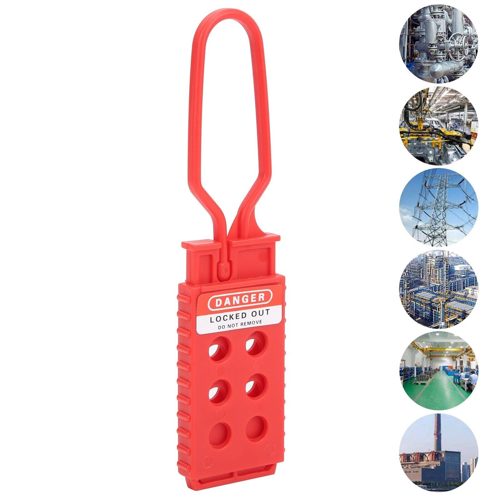 10 Stück Lockout Haspe 6 Löcher Isolierung Tagout Haspe