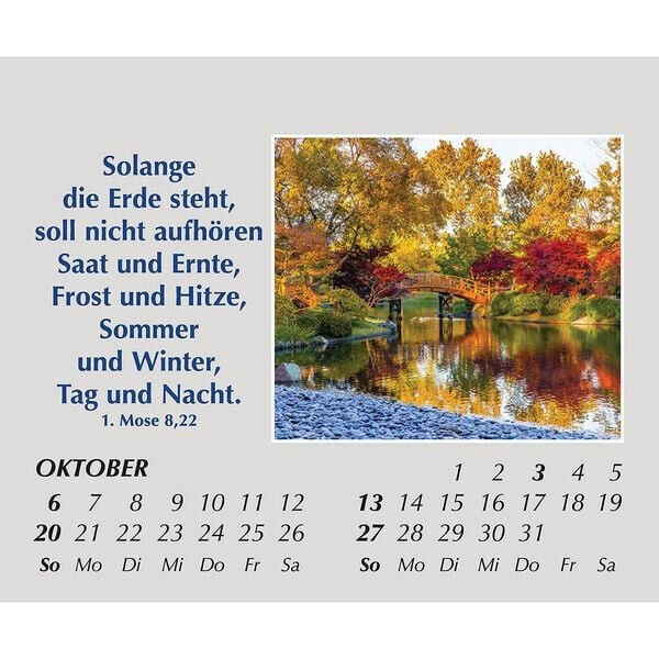 Hoffnung für jeden Tag 2024 Kalender mit Spürche Mini Kalender Reisekalender
