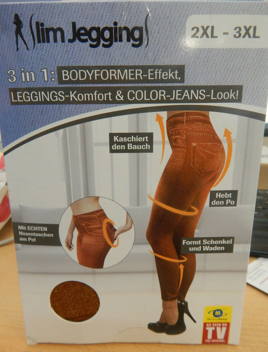 Slim Jeggings 2XL - 3XL Farbe Braun