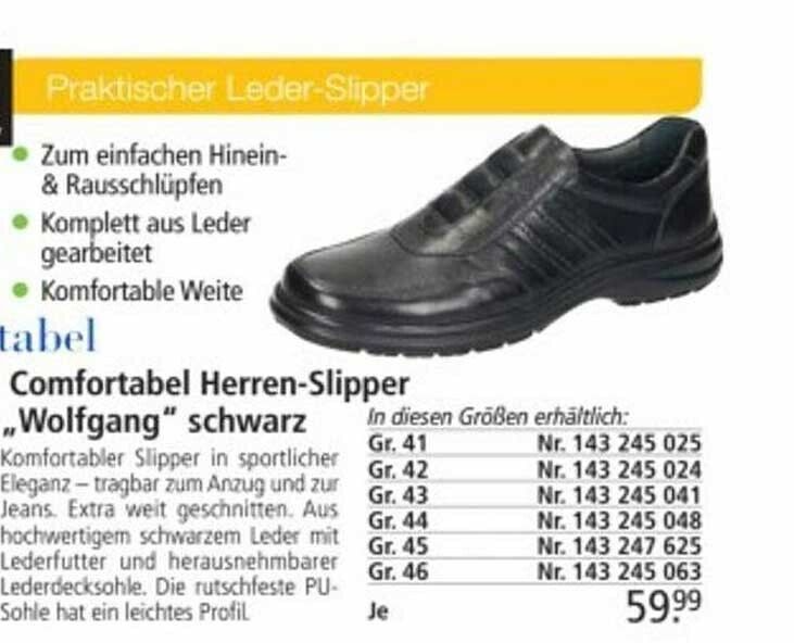 comfortable herren slipper wolfgang