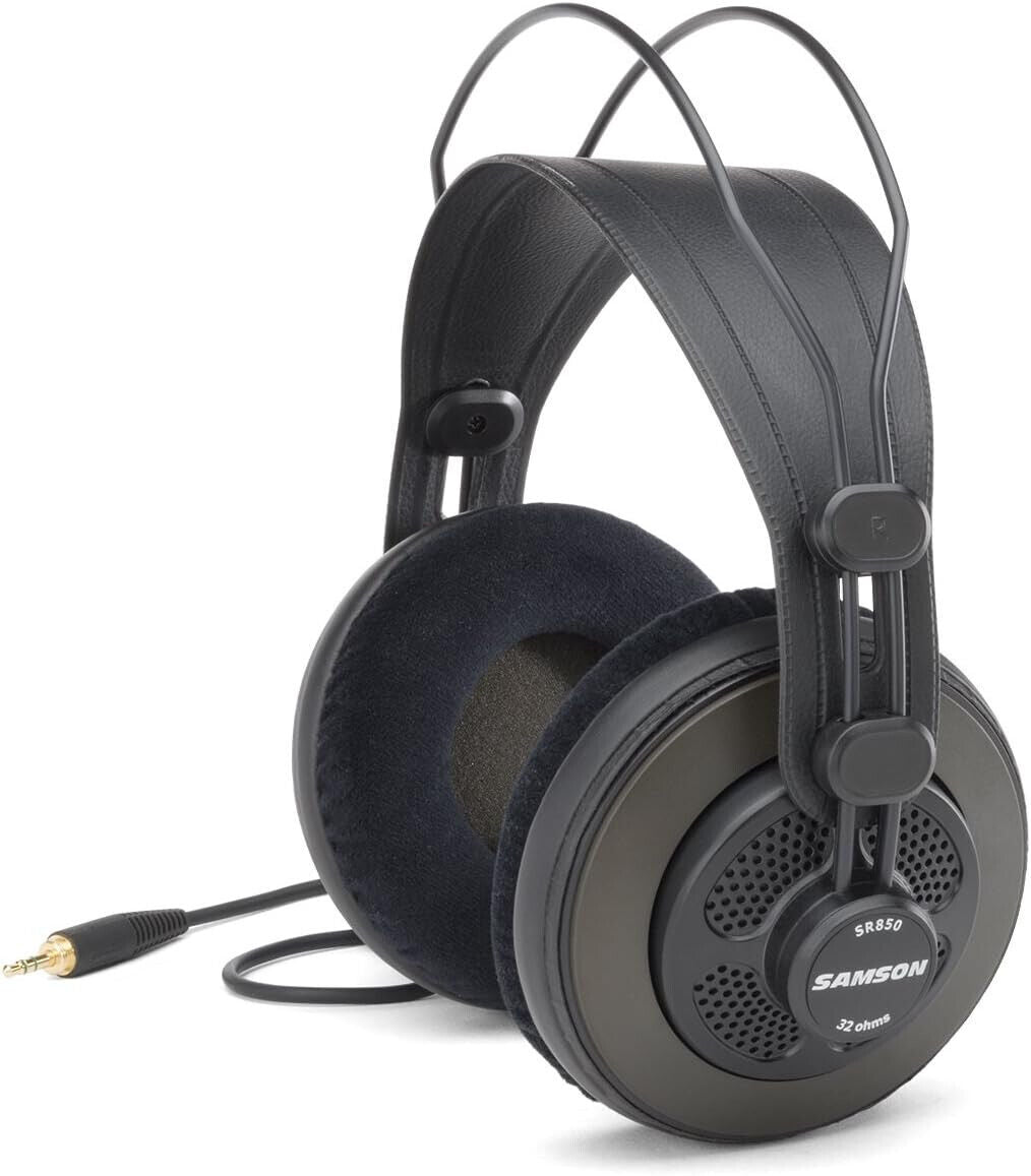 Samson SR850 Studio Kopfhörer Referenz Halboffen Design 50 mm Neodym Musiker DJ