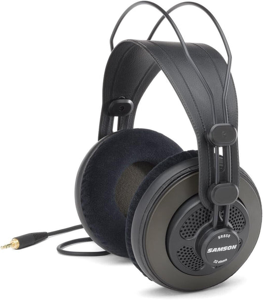 Samson SR850 Studio Kopfhörer Referenz Halboffen Design 50 mm Neodym Musiker DJ