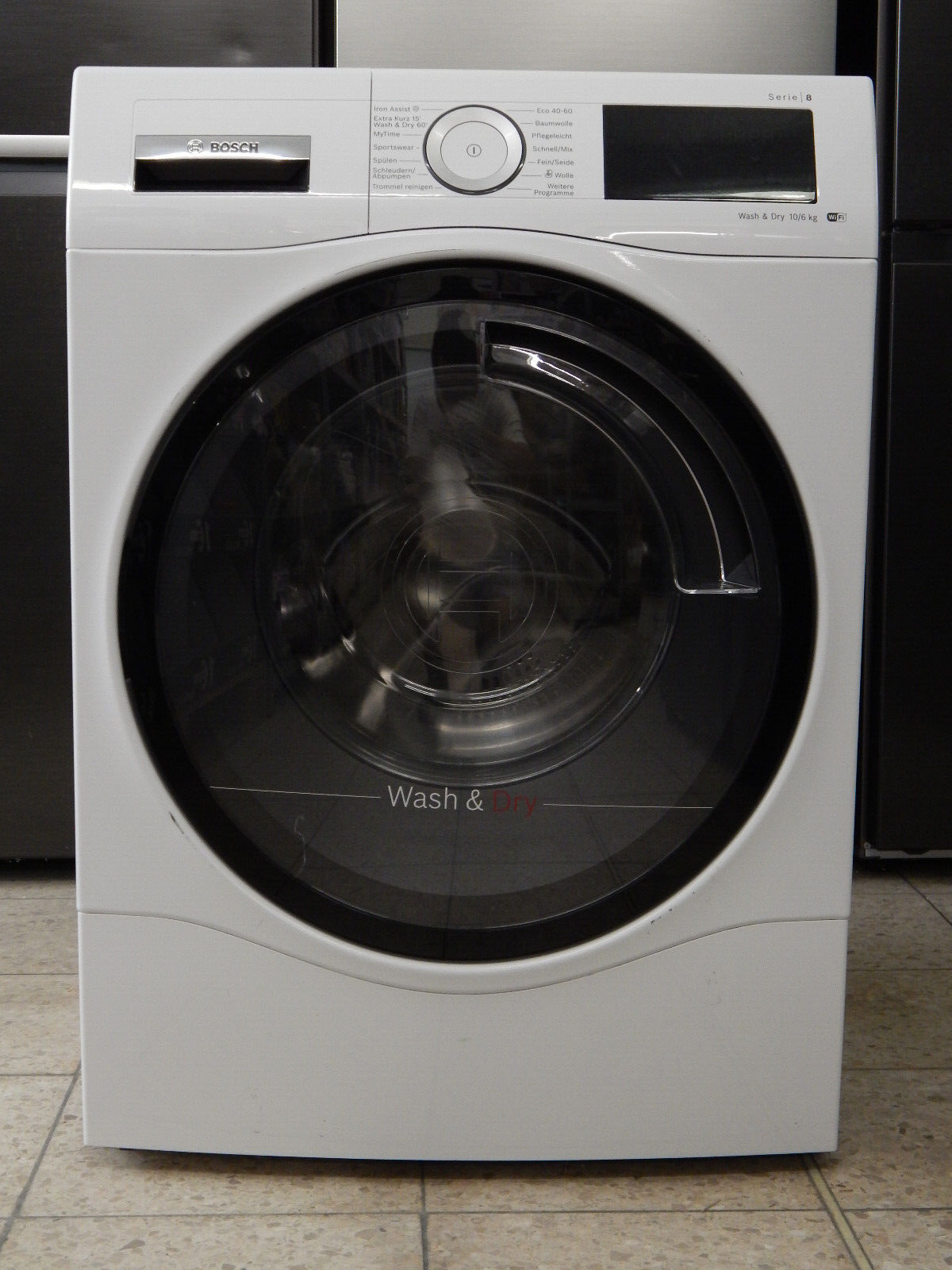 BOSCH Serie 8 Waschtrockner WDU28513, 10 kg, 6 kg, 1400 U/min Waschmaschine Weiß