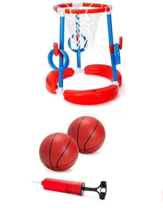 Pool-Basketballkorb-Spielzeug, 2-in-1-Pool-Schwimmender Basketballkorb