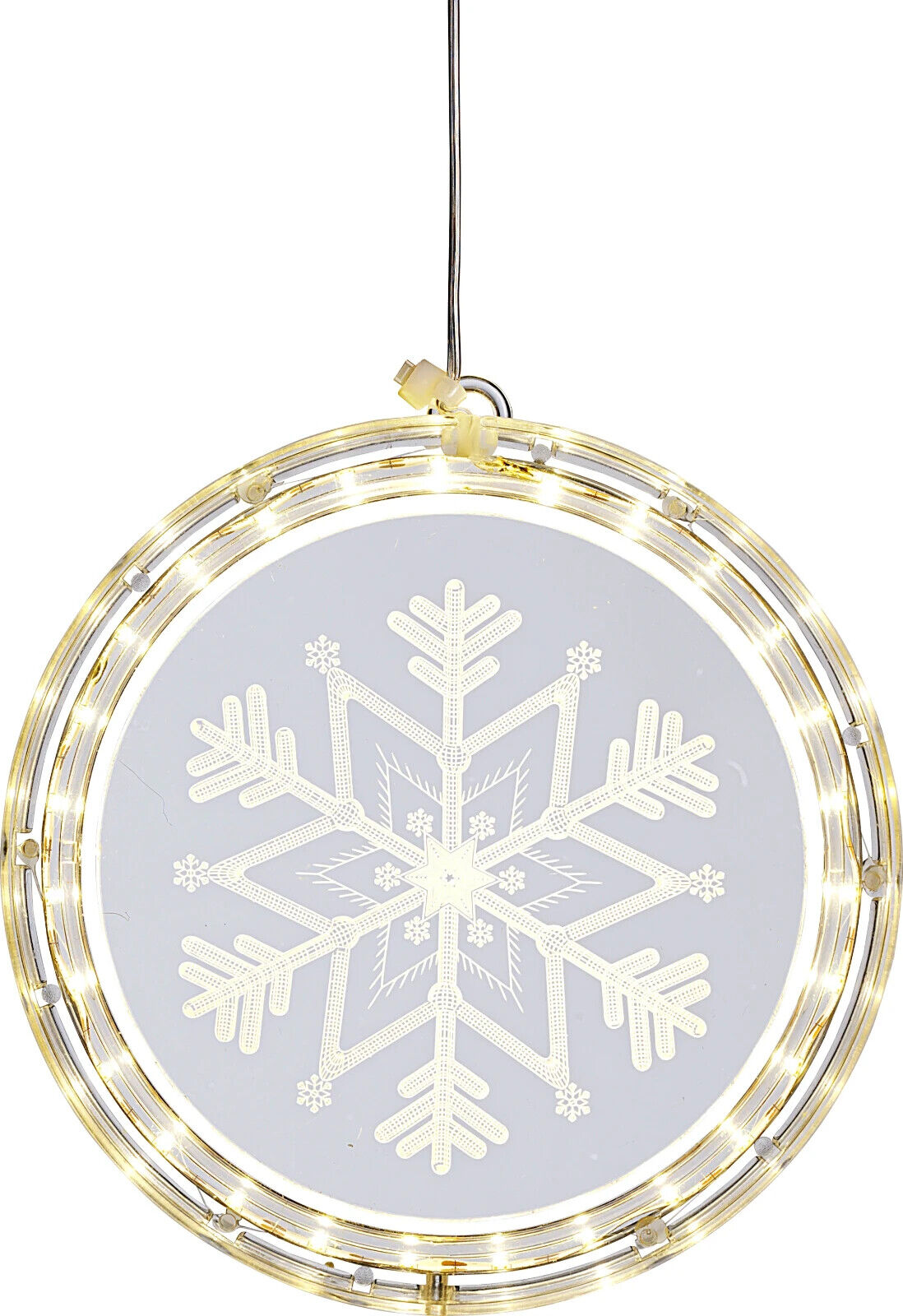 LED-Hängedeko "Snowflake", 26 LEDs Schneeflocke Außen Dekoration Weihnachten