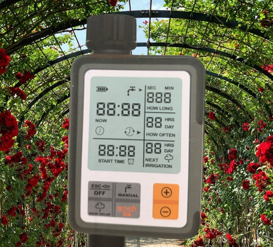 CROSOFMI Bewässerungscomputer Wasserzeitschaltuhr Garten Zeitschaltuhr Bewässeru