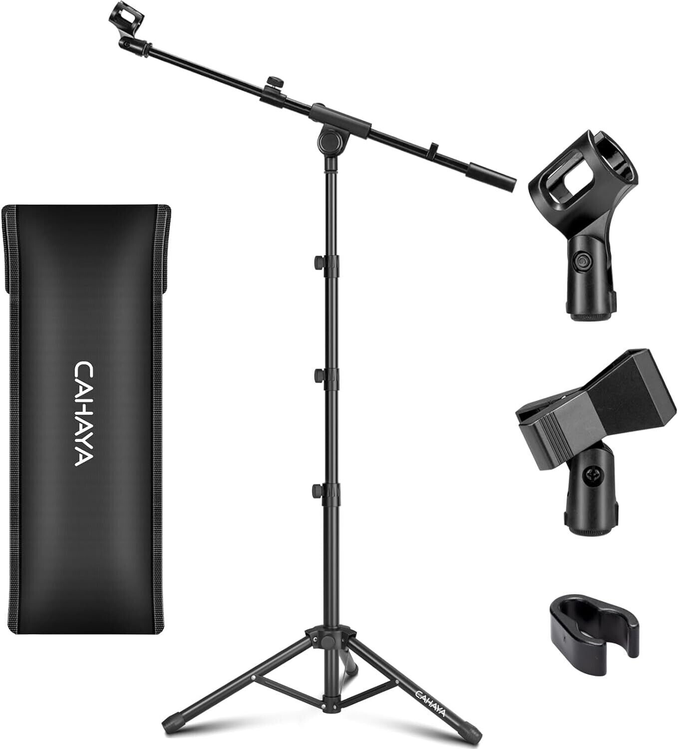 CAHAYA CY0239 Stativ Boom Mikrofonständer Metall tragbar mit Tragetasche, für Pe