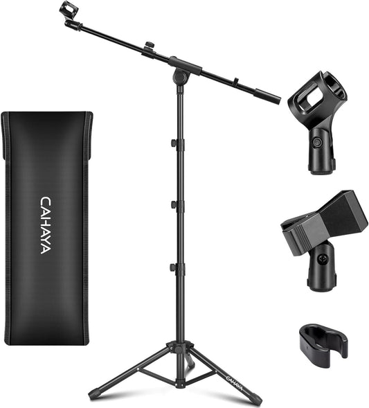 CAHAYA CY0239 Stativ Boom Mikrofonständer Metall tragbar mit Tragetasche, für Pe