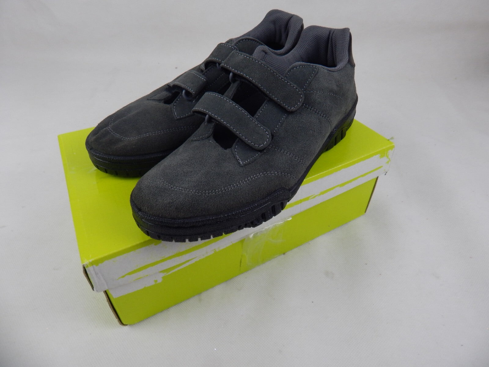 Herren Halbschuhe Leder Textil Kletthalbschuhe Alexander Gr. 42 grau B-WARE