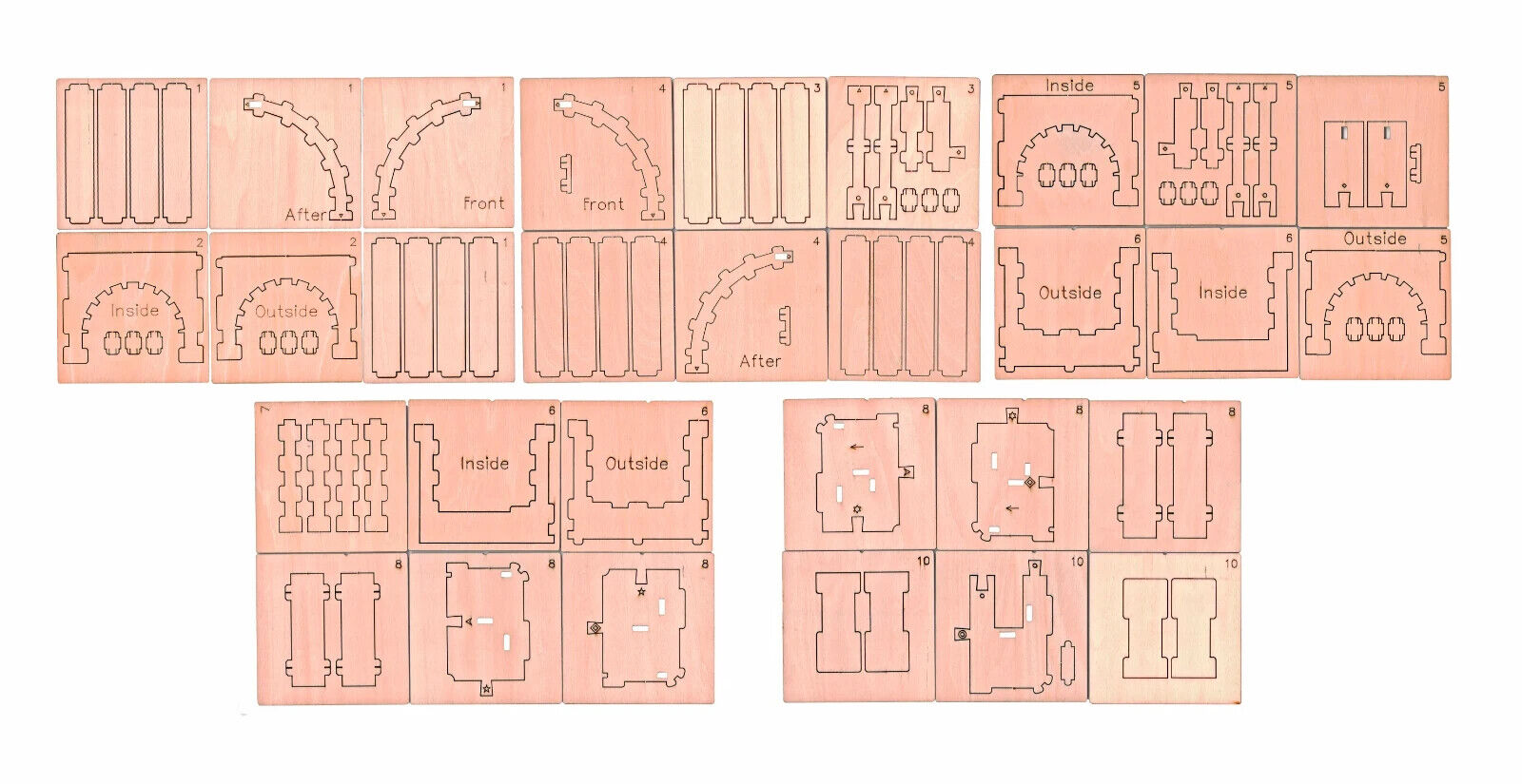 3D Puzzle Adventskalender "Nostalgie Holz-Uhr"