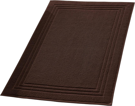 Badematte, Duschmatte, 100% Baumwolle, Braun, 50 x 80 cm, Sehr weich, schnelltro