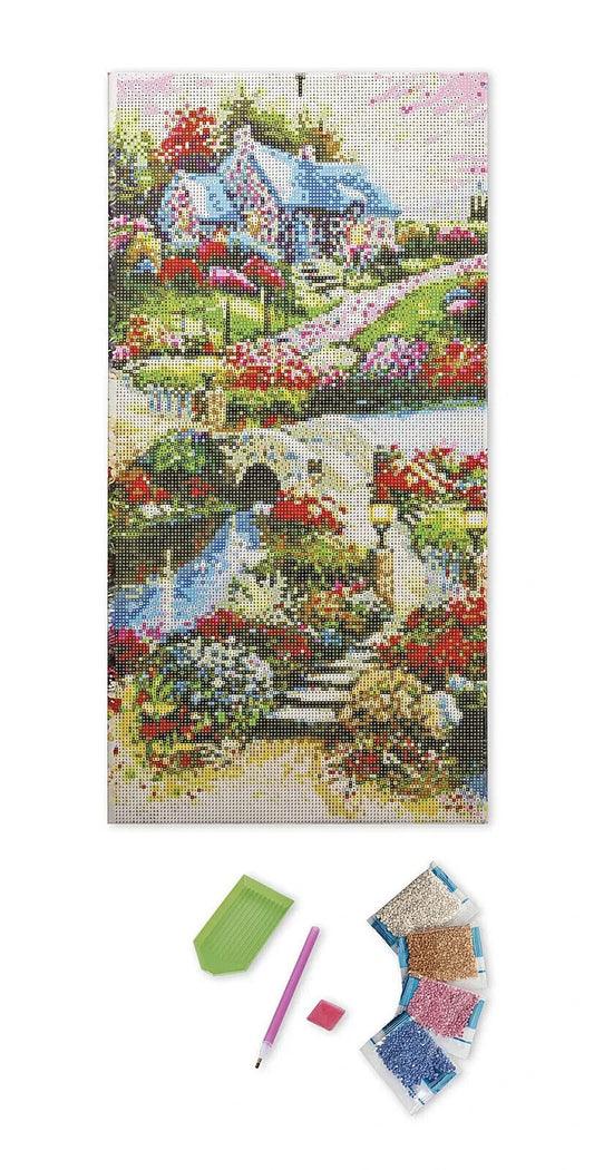 Diamond Painting Haus Garten Kreativset Wachskleber Leinwand 30 x 60 cm