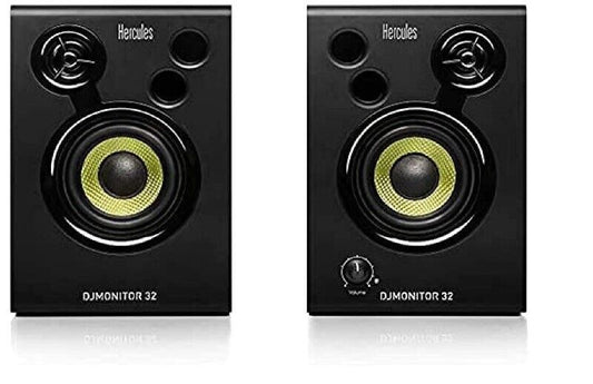 Hercules DJSpeaker 32 Party - 2 x 15 Watt RMS Aktive Monitor Lautsprecher mit ei
