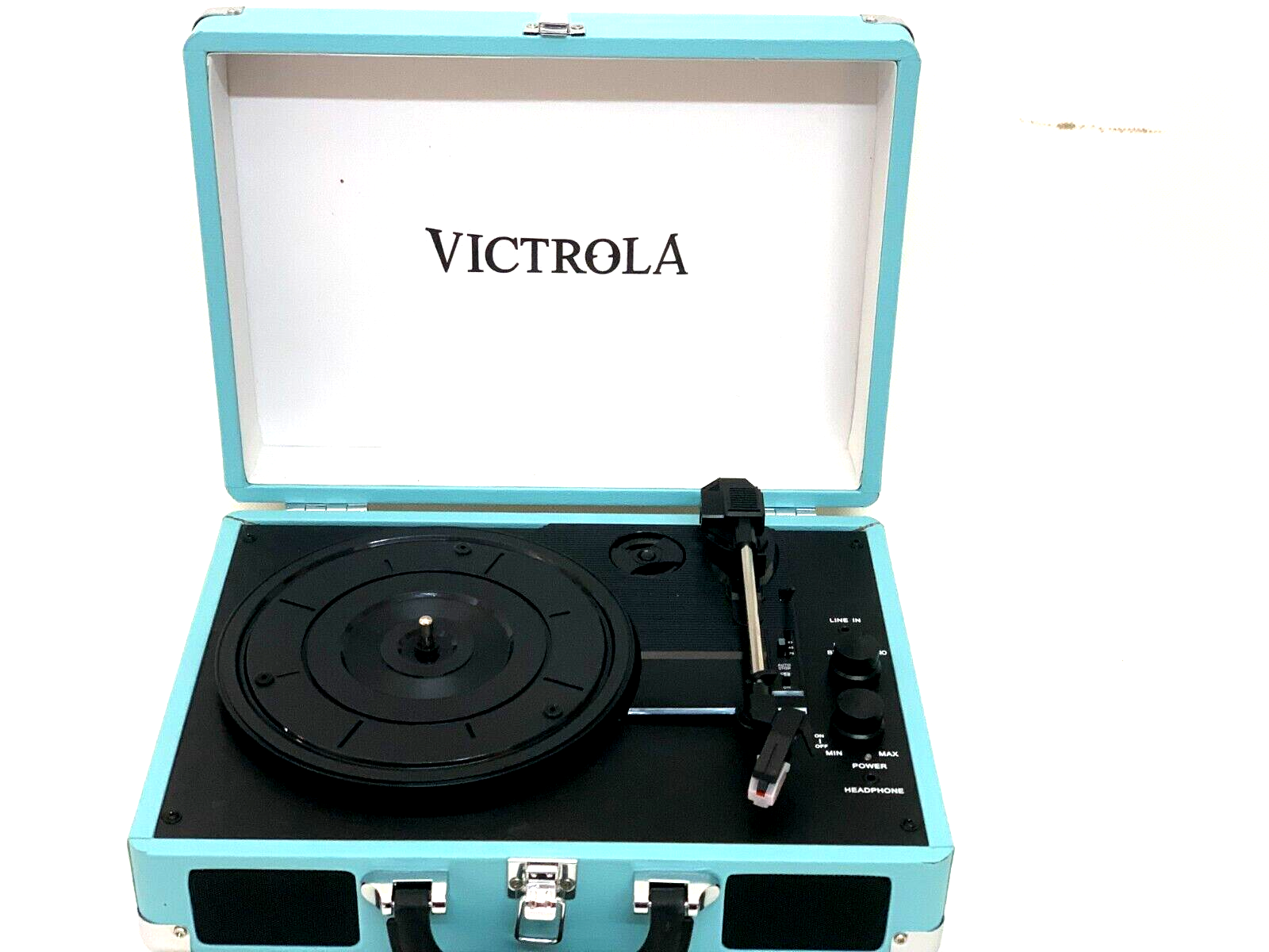 Victrola Suitcase Turntable 3-Gang Bluetooth Kofferplattenspieler - Türkis