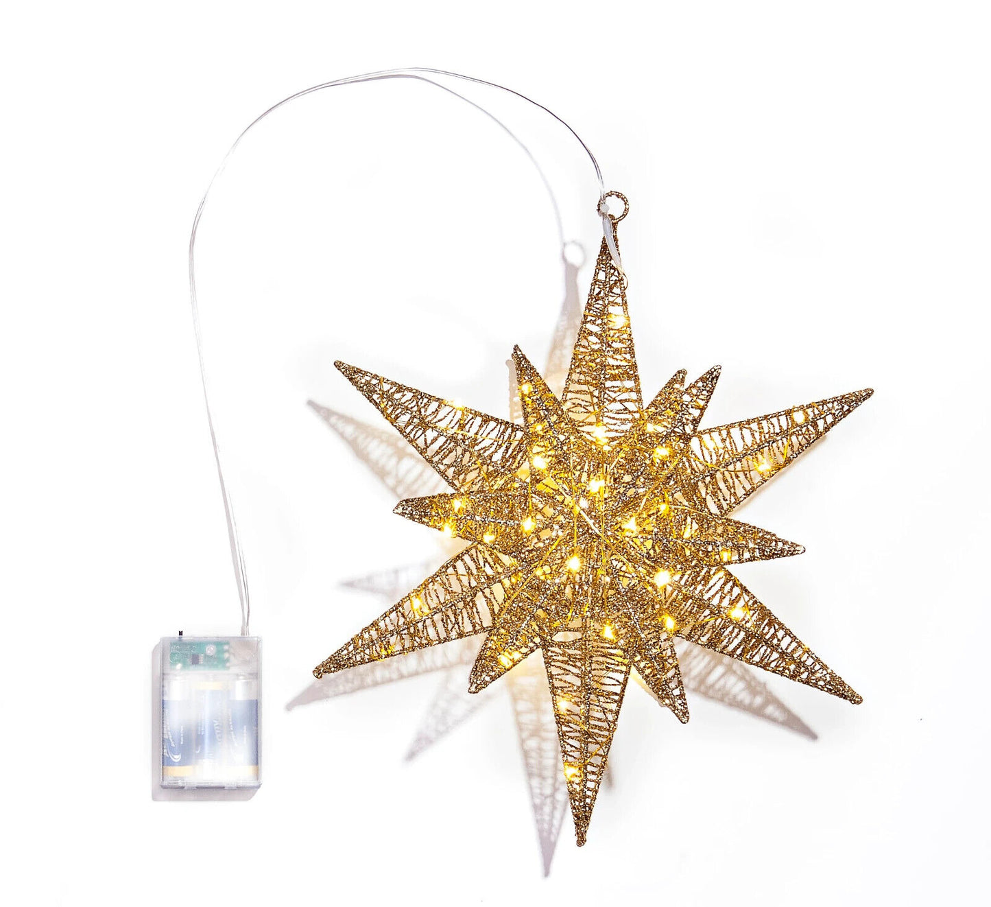 LED-Leuchtstern "Oro", Metall Weihnachtsstern Deko Weihnachten Advent Hängedeko