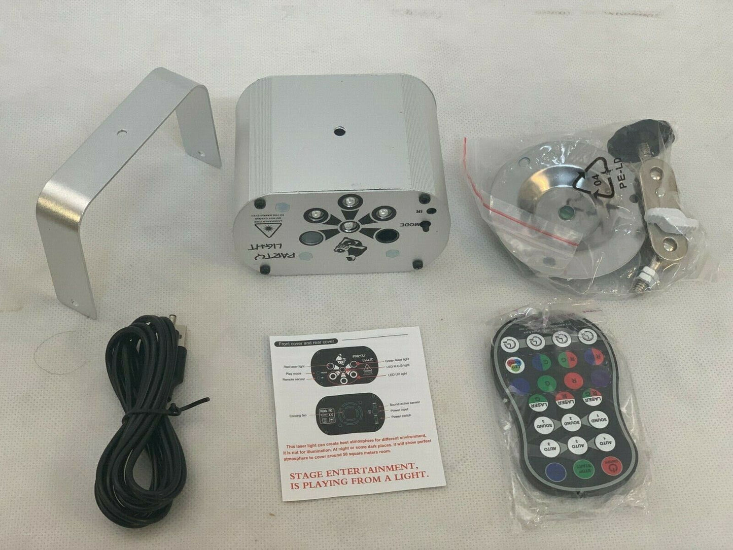 rg laser rgb uv led 8-loch lichtbühneneffekt beleuchtung mit fernbedienung auto 