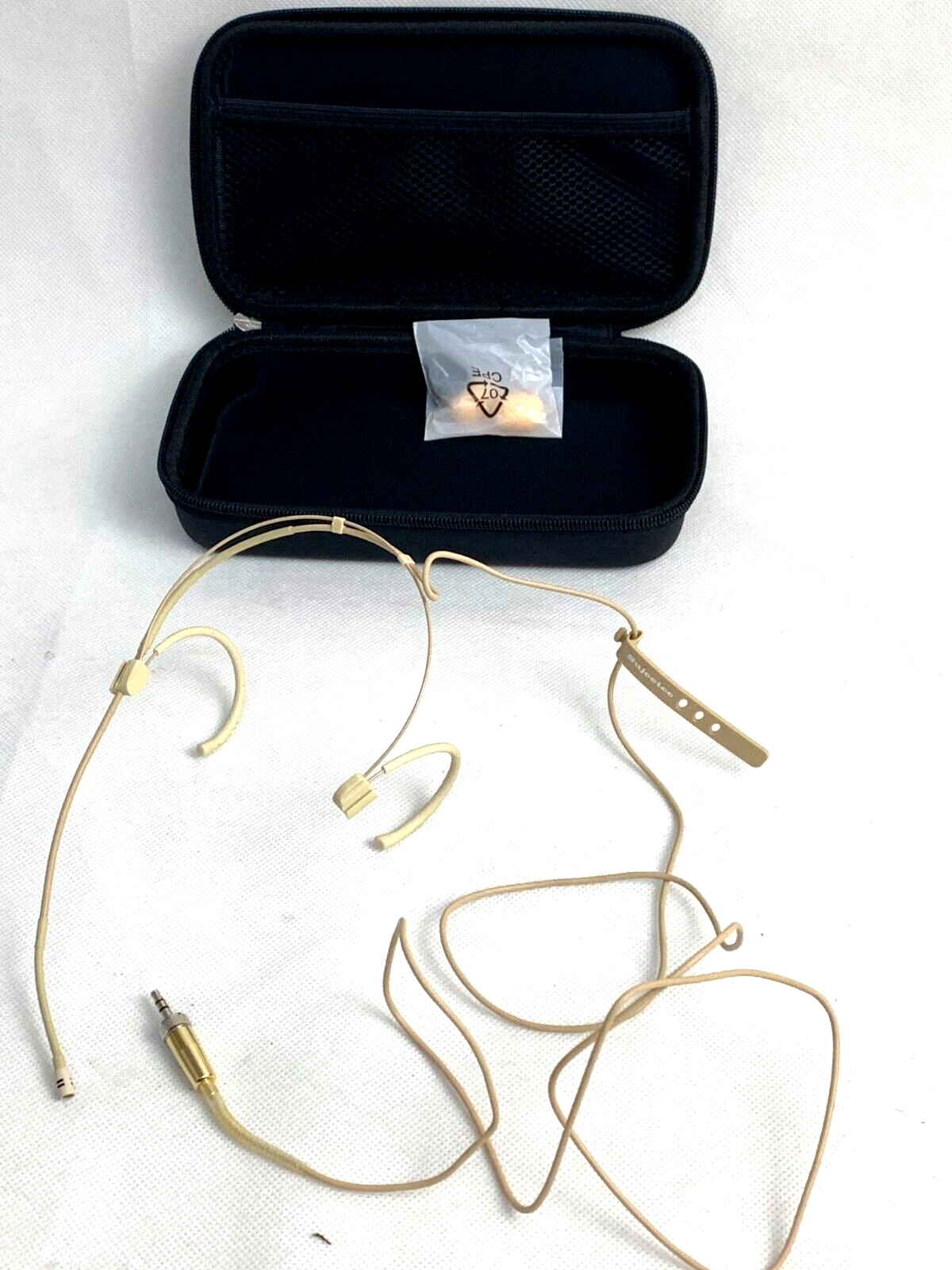 MONACOR 234050 HSE-150/SK Ultraleichtes Headset-Mikrofon, hautfarben, Beige