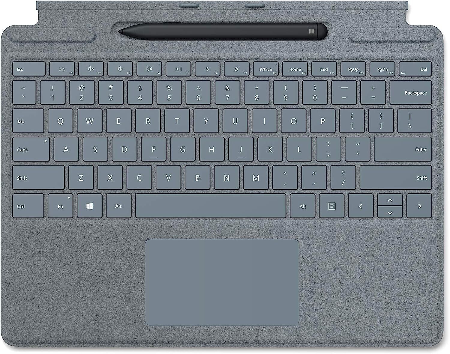 Microsoft Surface Pro X Signature Keyboard Eisblau im Bundle mit Slim Pen Schwar
