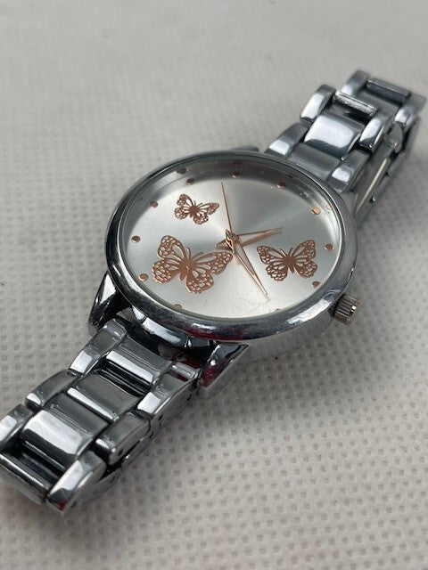 Crystal Blue Schmetterling Ziffernblatt (Rosé) Damen Uhr Frauen Armbanduhr