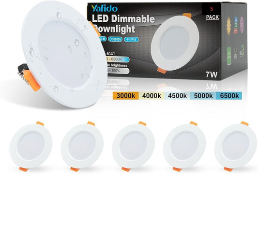 Yafido 10er 7W 𝐋𝐄𝐃 𝐒𝐩𝐨𝐭𝐬 𝟐𝟑𝟎𝐕 𝐃𝐢𝐦𝐦𝐛𝐚𝐫, IP44 𝐋𝐄𝐃 𝐄𝐢𝐧𝐛𝐚