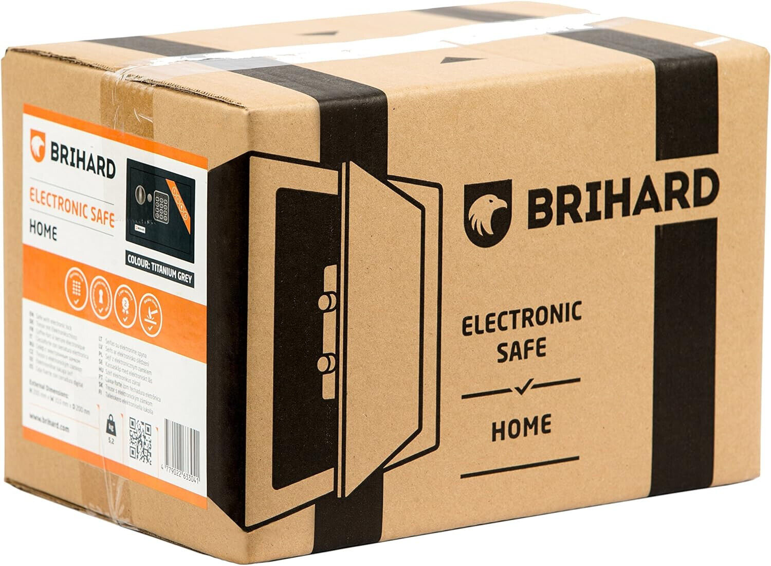 Brihard Home Tresor Safe mit Elektronischem Schloss, 20x31x20cm (HxWxD), Marine