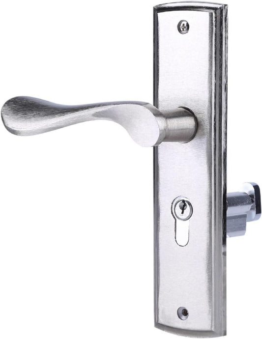 Schiebetürschloss, 1 Set Silber Türgriff Schließzylinder Vorderseite Rückseite H
