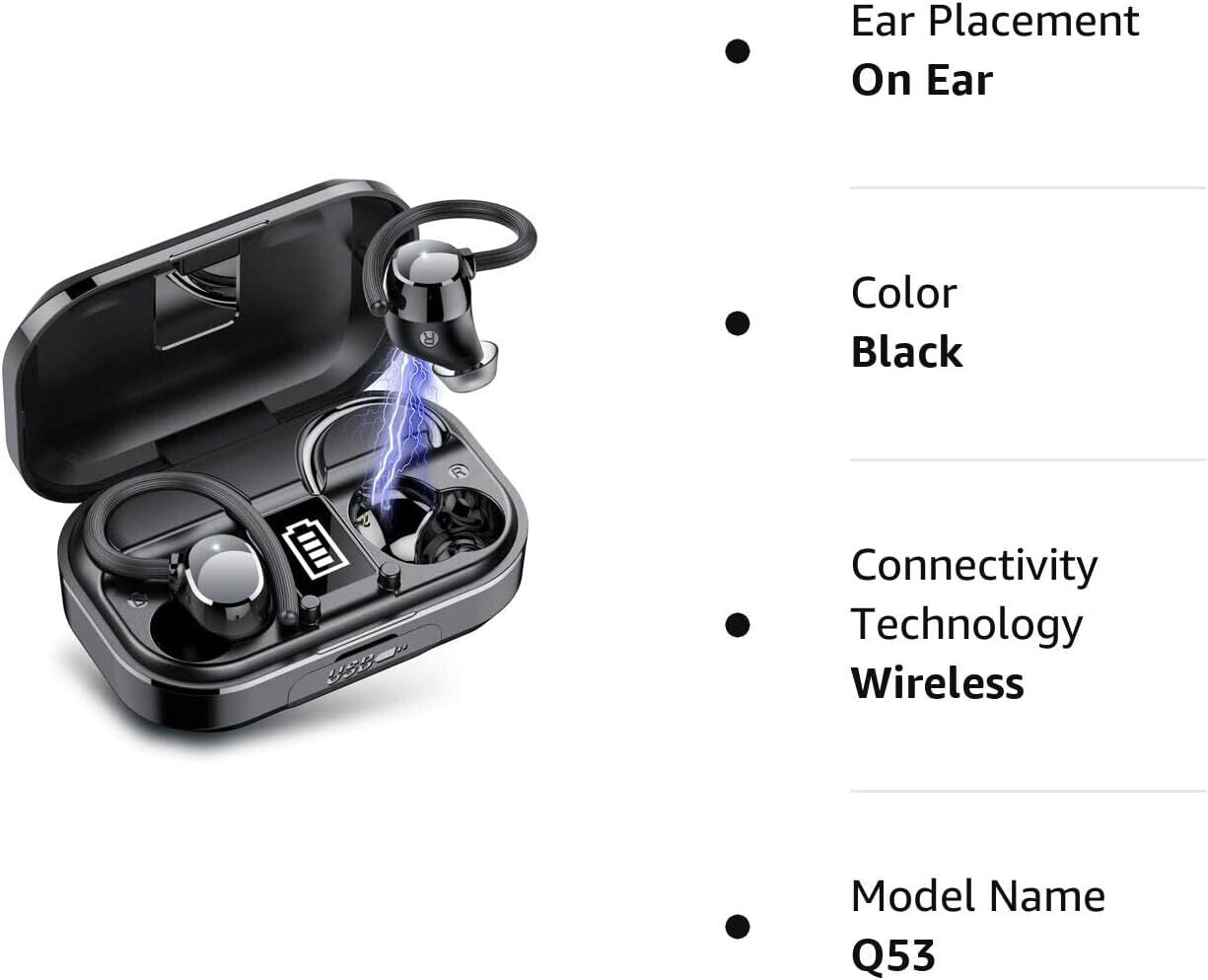 Bluetooth Kopfhörer Sport, Kopfhörer Kabellos Bluetooth 5.3 mit HD Mic, 120 Std.