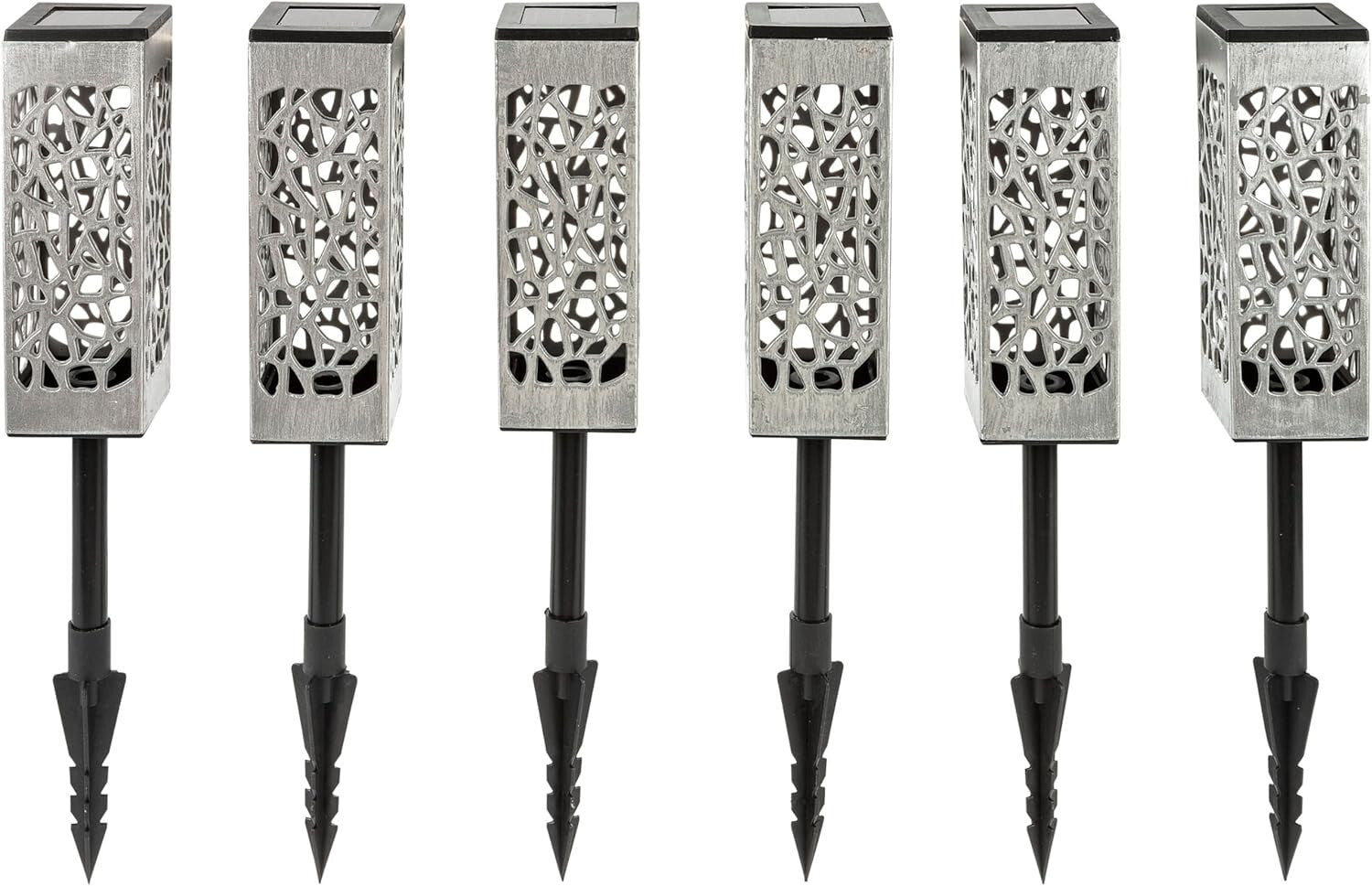 Solarleuchten Argento 6er-Set LED Solar Gartenstecker Garten Beleuchtung Deko
