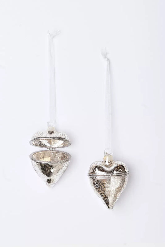 Geschenkdosen "Herz" aus Glas, 2er-Set