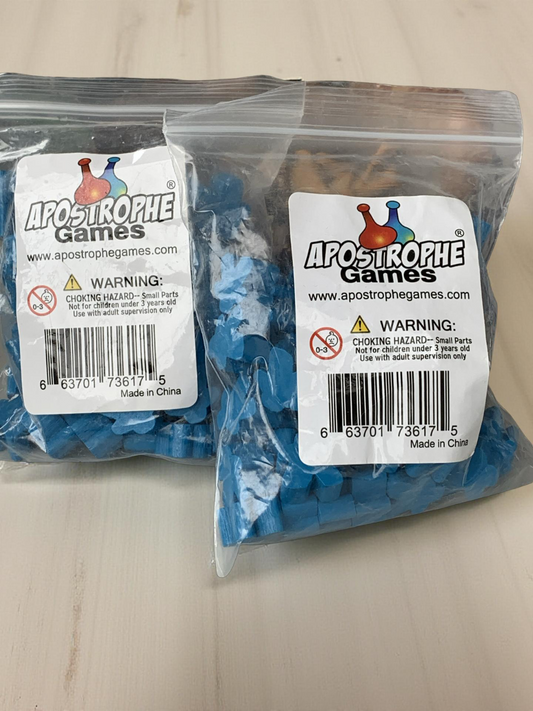 APOSTROPHE Spiele Holz-Meeples Familien Spiele Zubehör – 100 mehrfarbige Brettsp
