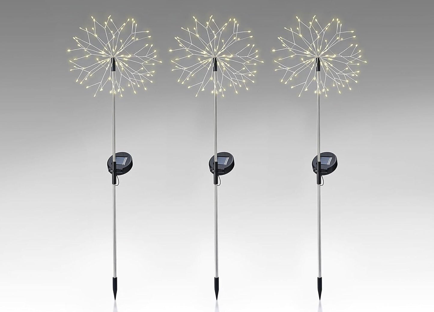 LED-Gartenstecker "Pusteblume" 3er-Set