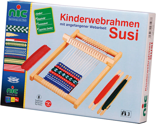 Webrahmen SUSI aus Holz Schulwebrahmen Basteln Gestalten Hobby Handwerken