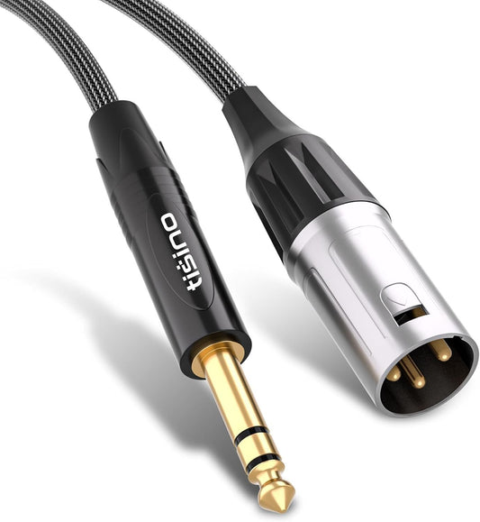 Tisino Klinke 6.3 TRS auf XLR Kabel, Symmetrisches 6,35 mm Stereo Klinke auf XLR