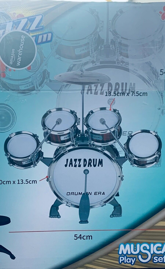 Kinder Schlagzeug Schlagwerk Drumset, Jazztrommel Kleinkind Spielzeug 5 Trommeln