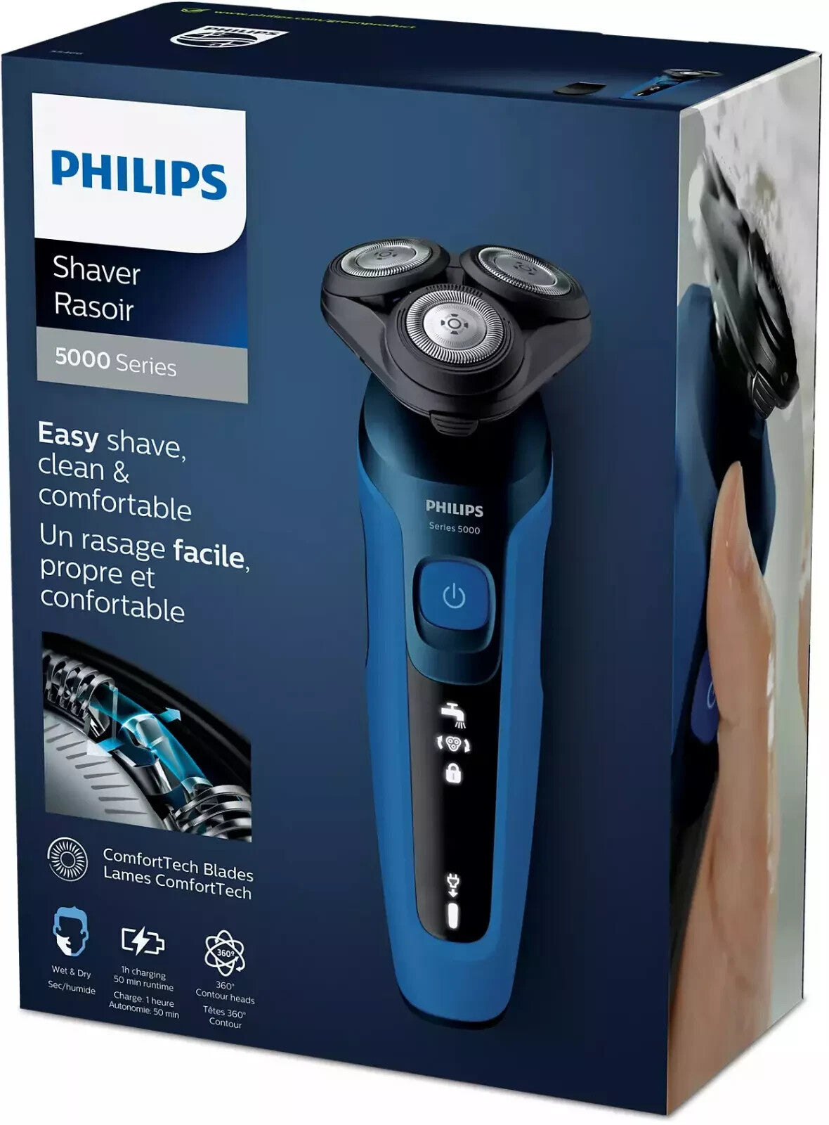 PHILIPS Rasierer SERIES 5000 S5466/17 Nass und - Trockenrasierer Bart
