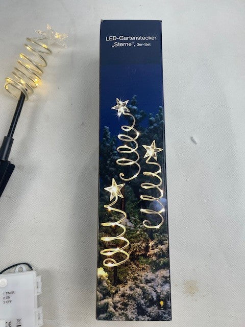 LED-Gartenstecker "Sterne" 3er-Set