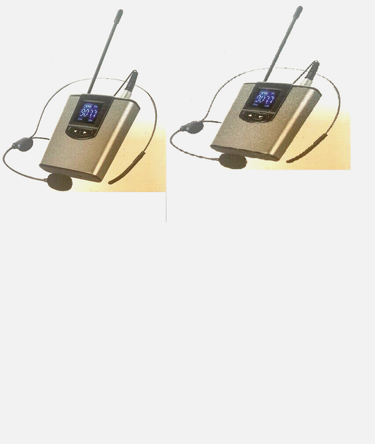 HOTEC Dual UHF Kabelloses Headset Mikrofon/Lavalier-Mikrofon mit Bodypack-Transm