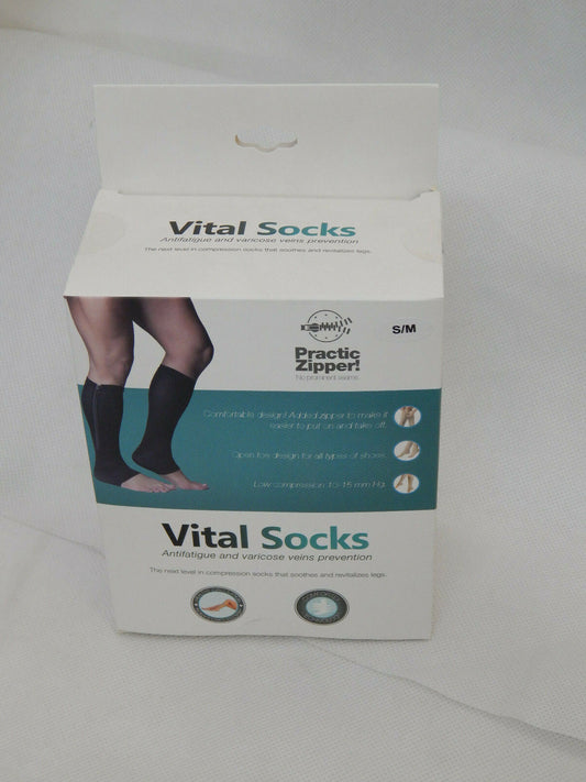 practic zipper 2paar vital socks Größe S/M in Schwarz & Beige