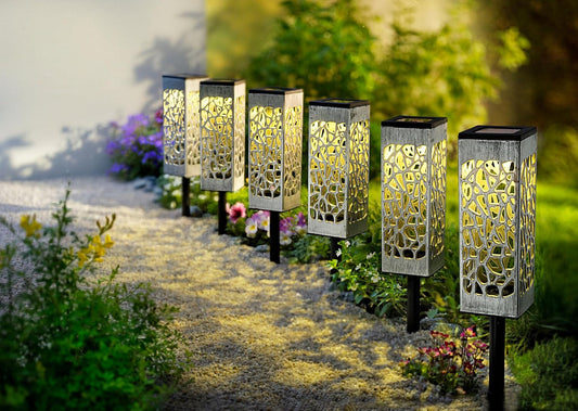 Solarleuchten Argento 6er-Set LED Solar Gartenstecker Garten Beleuchtung Deko