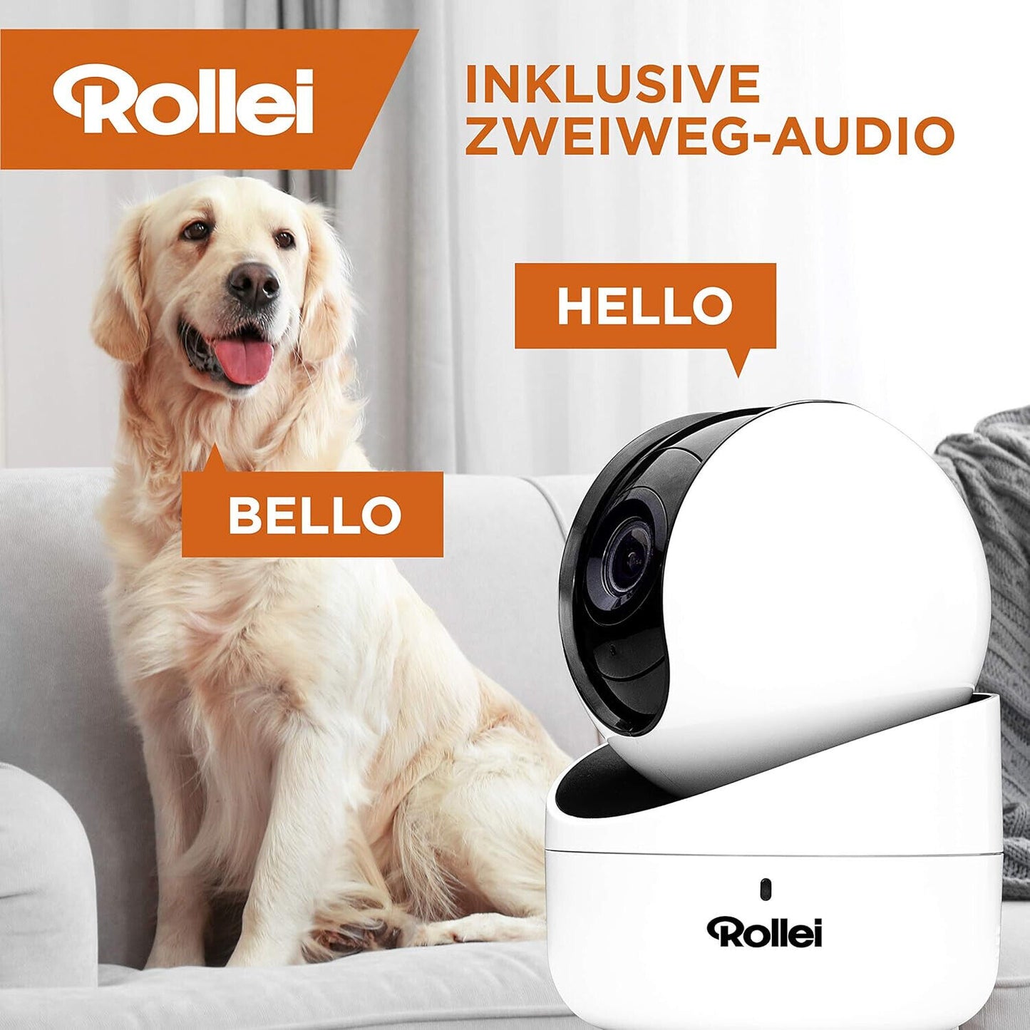 Rollei SafetyCam 100 Kamera Überwachungskamera Sicherheitskamera in Weiß