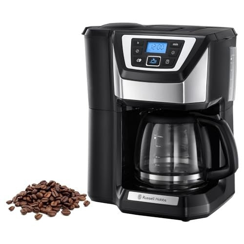 Russell Hobbs 22000-56 Chester Grind und Brew Glas-Kaffeemaschine mit Mahlwerk -