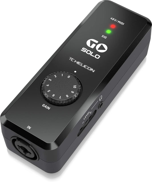 TC Helicon GO SOLO High-Definition Audio/MIDI Interface für Mobilgeräte