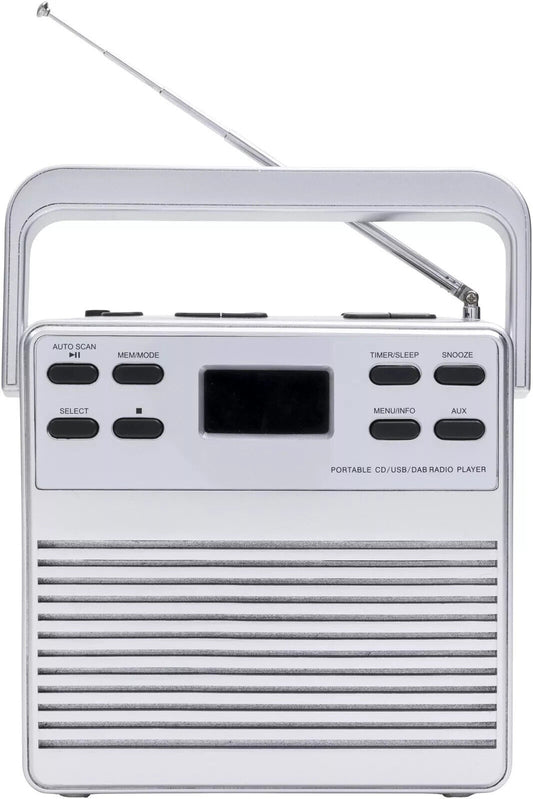 CD-Kofferradio Weltbild Digitales DAB+ Radio analoges AM-/FM-Radio Grau