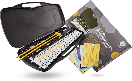 RAONZENA Professional Xylophone 25 Tasten Glockenspiel Xylophone für Kinder