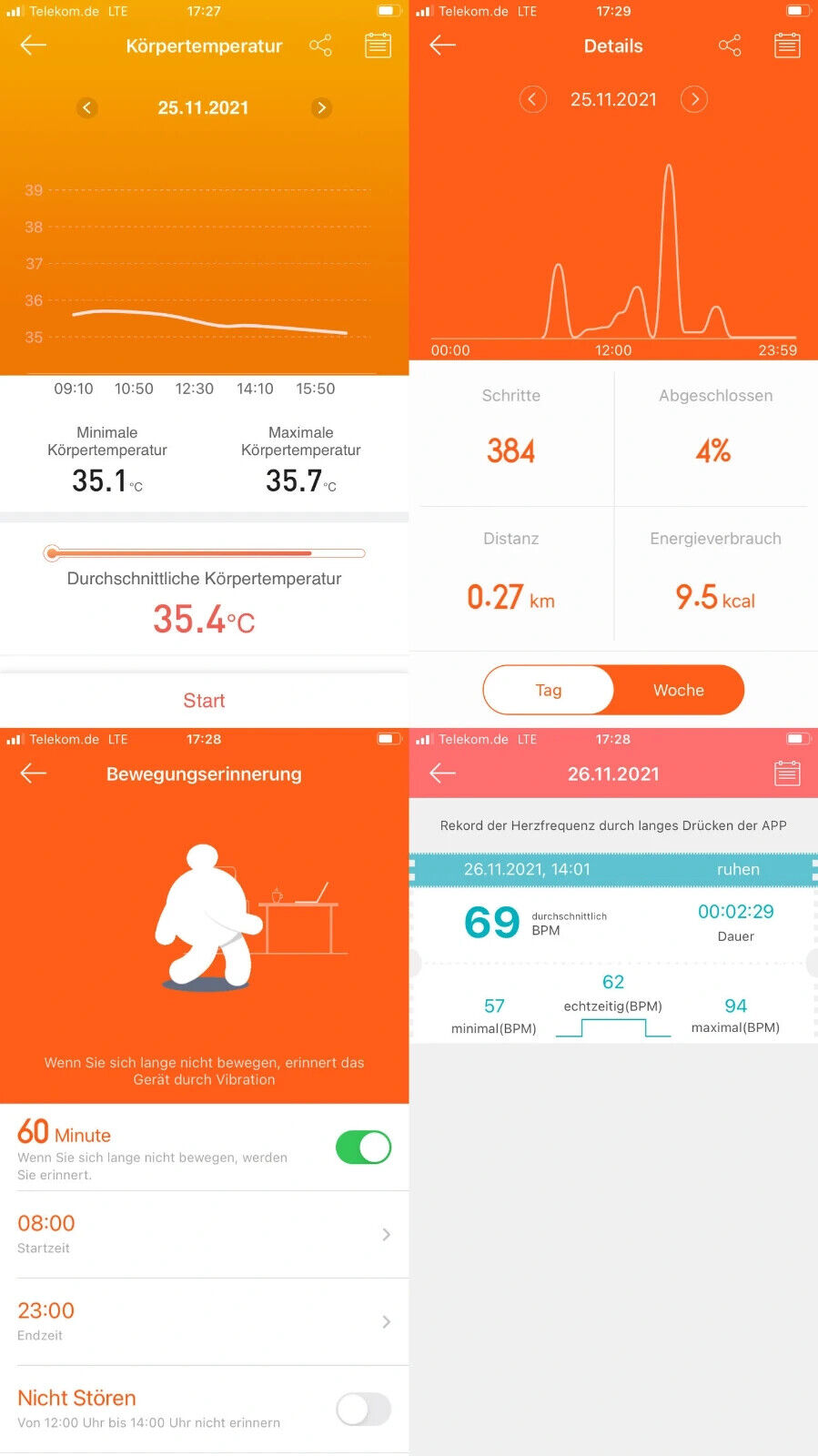 Fitnesstracker "Deluxe" Fitness-Armband Activity Tracker Aktivitätstracker