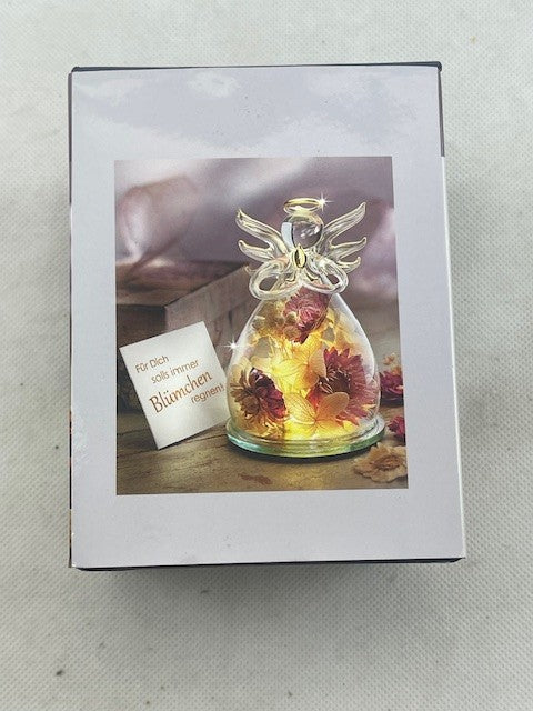 LED-Engel mit Trockenblumen "Fiorella"